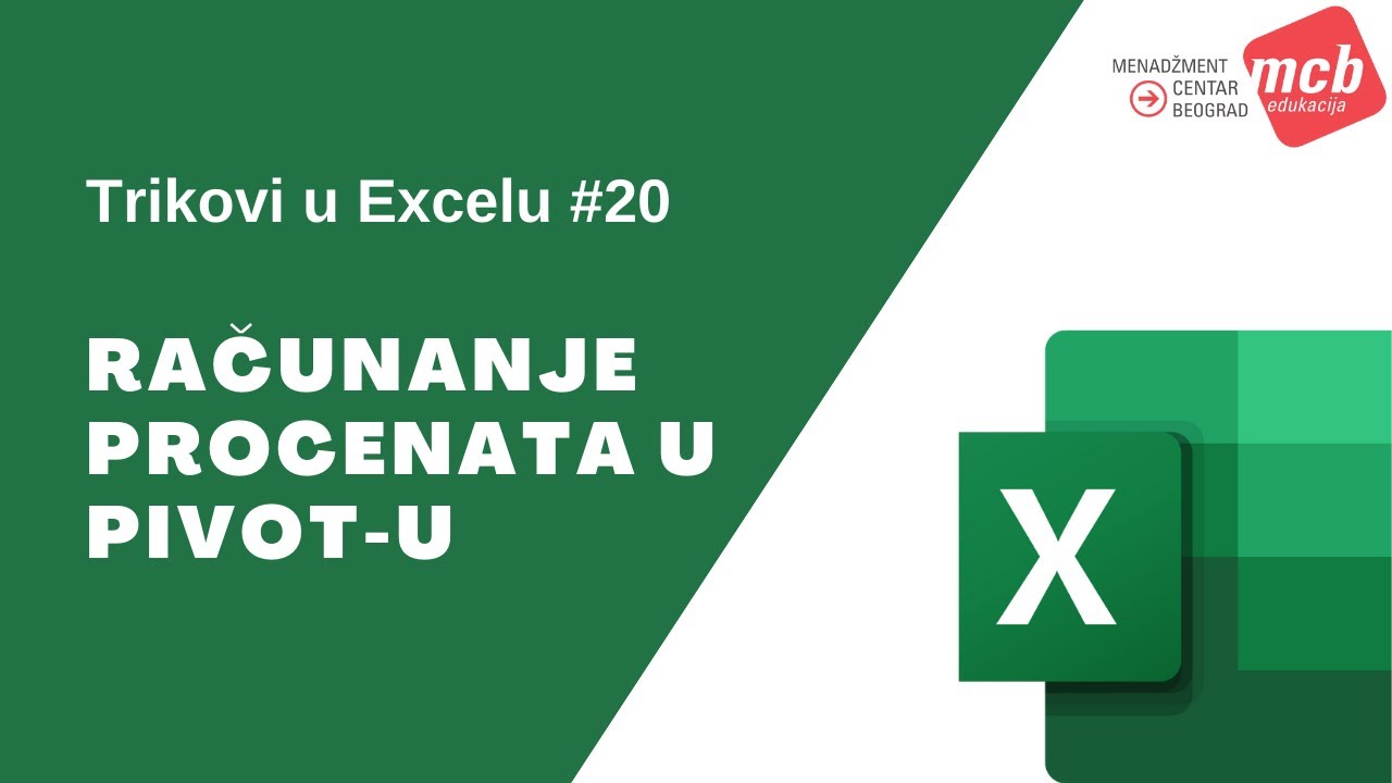 Trikovi u Excelu #20: RAČUNANJE PROCENATA U PIVOTU