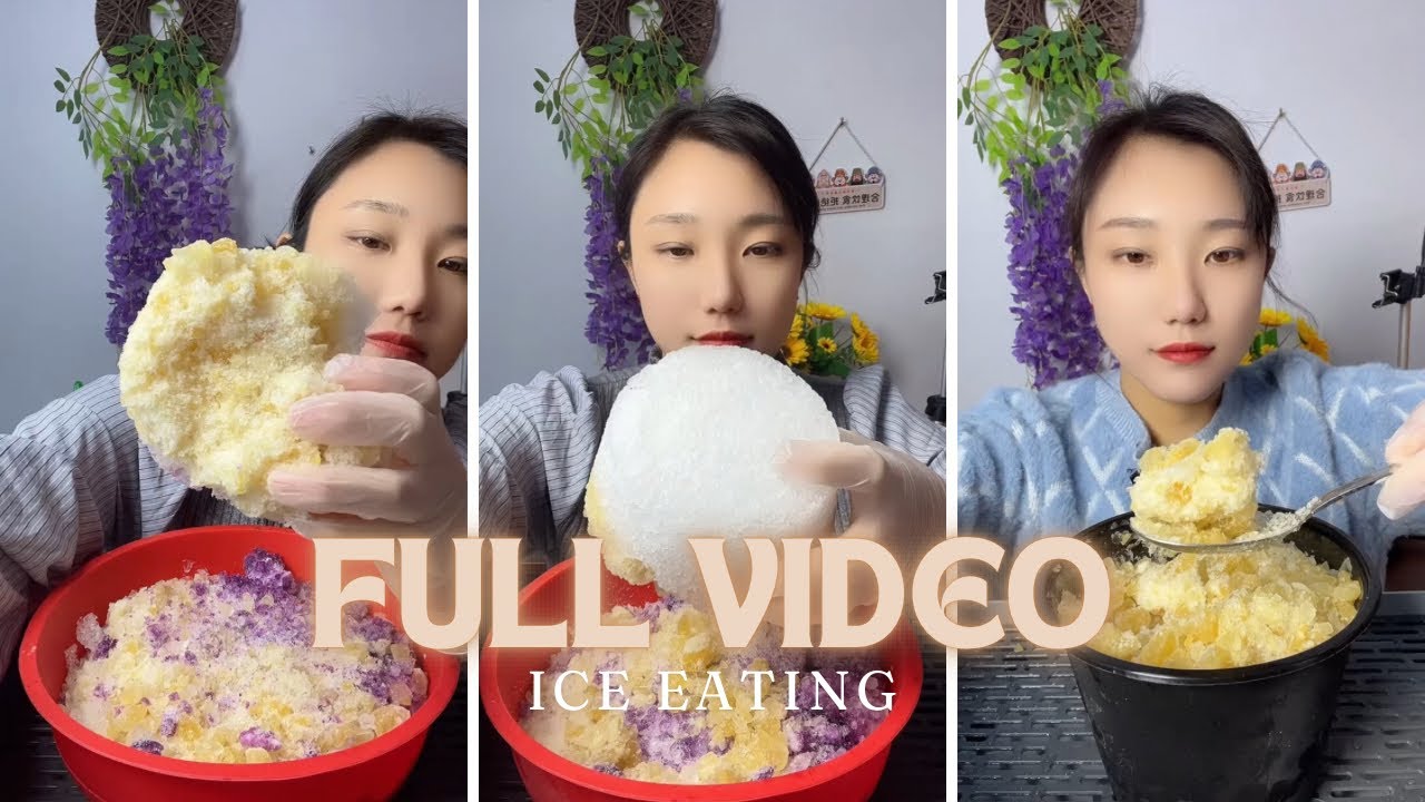 FULL VIDEO | HER CRUSHED ICE & REFROZEN ICE EATING ASMR