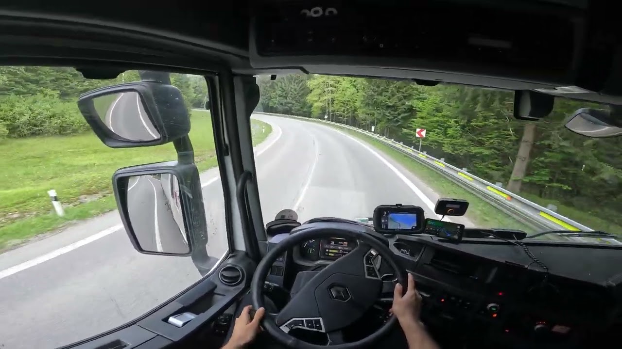 POV Relaxing Truck Driving Trough Czechia Woods [4K]