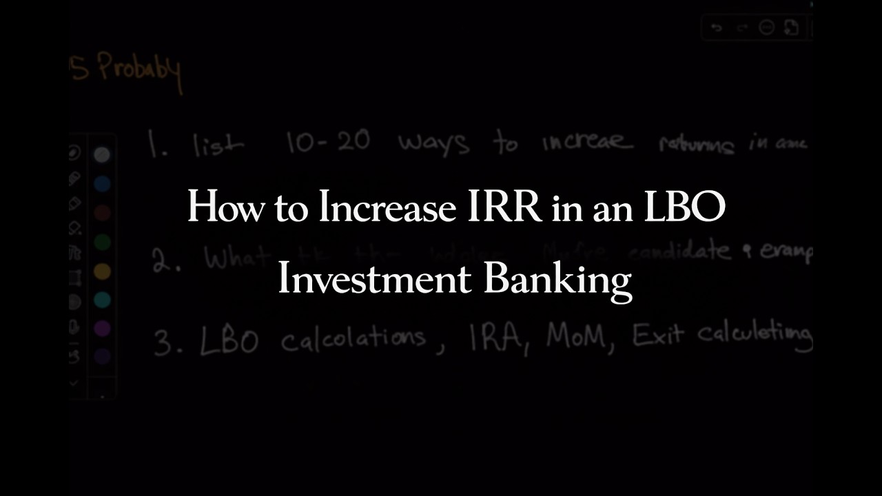What are the Main Levers in an LBO | Investment Banking