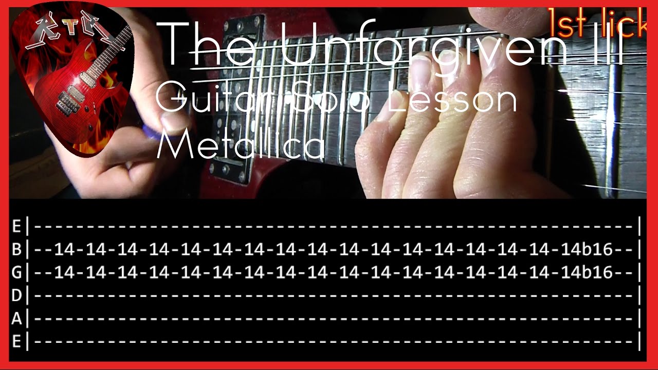 The Unforgiven III Guitar Solo Lesson - Metallica (with tabs)