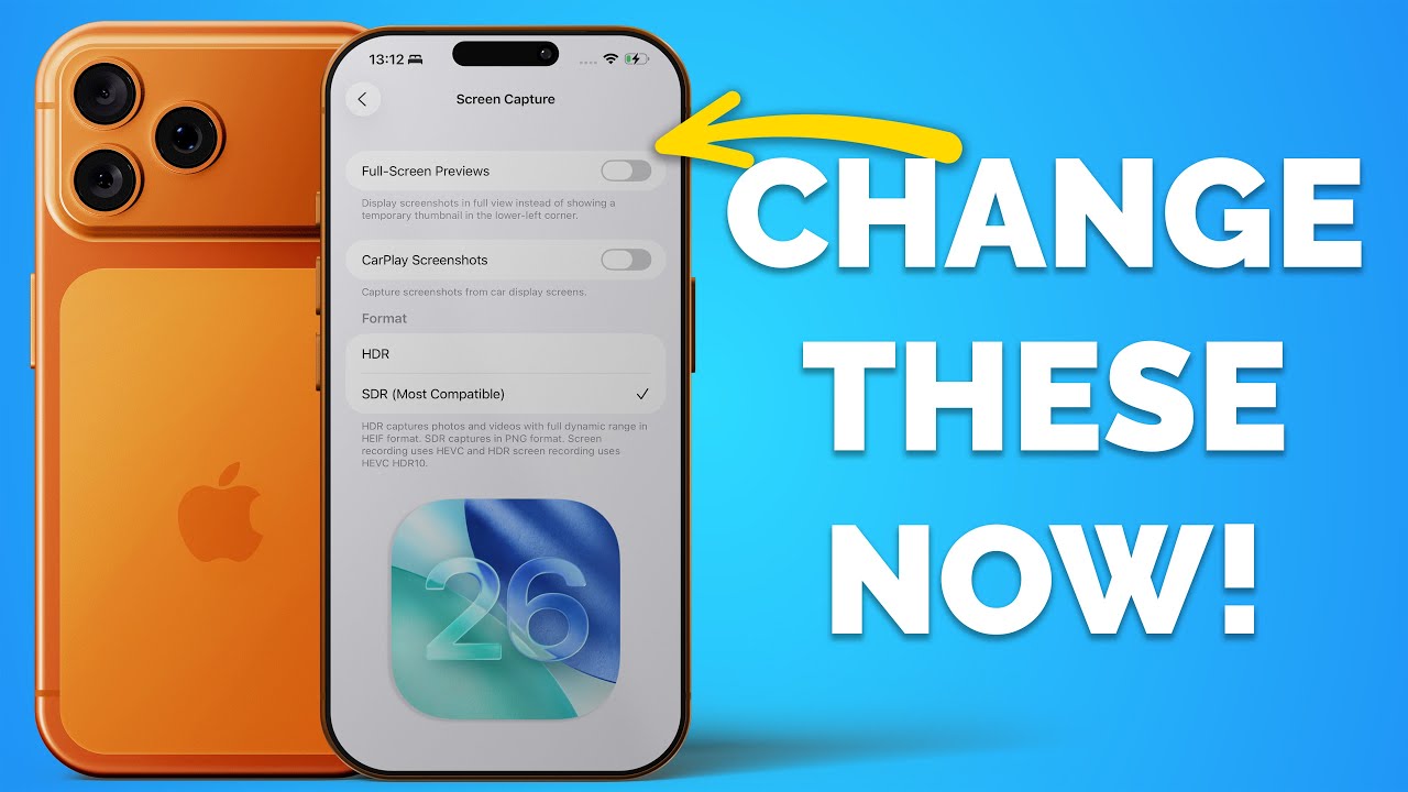 iOS 26 Settings to change NOW! (Important!)