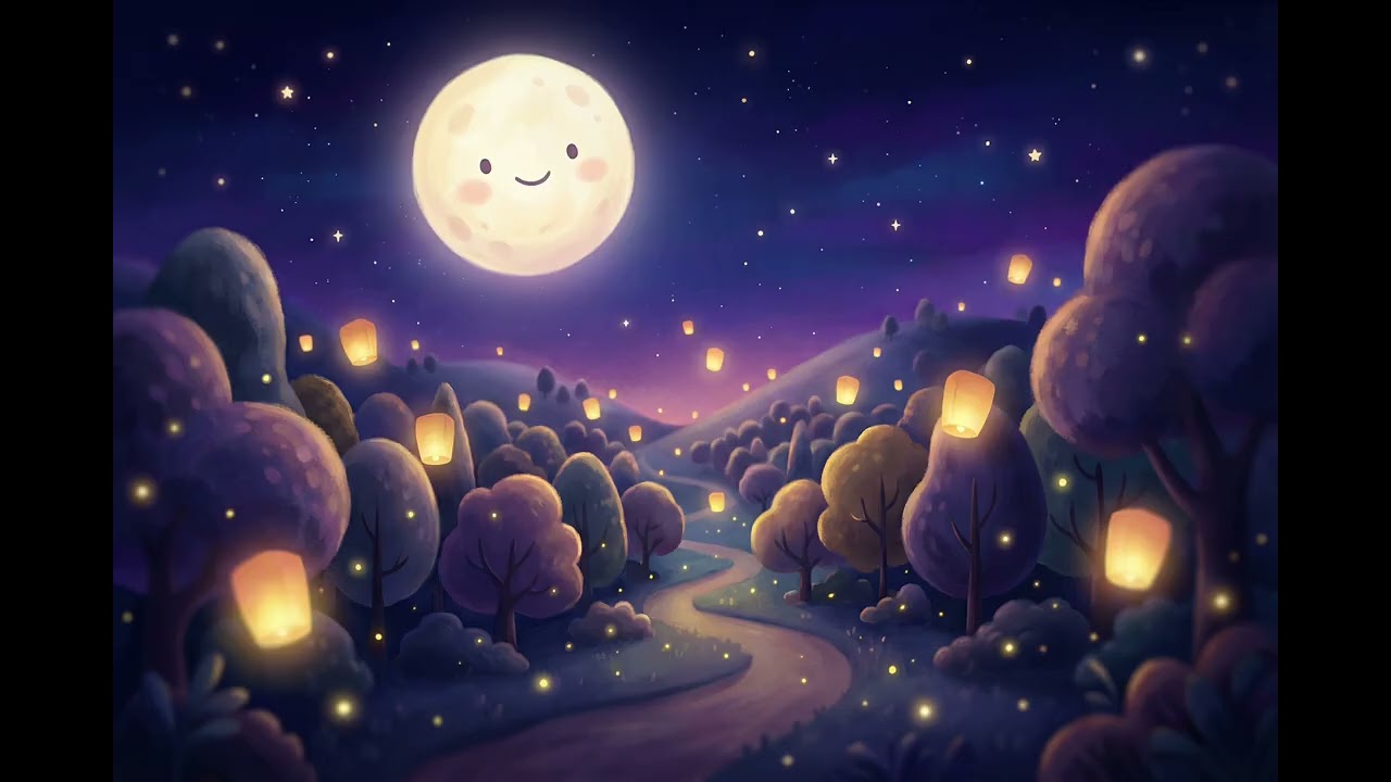 Lanterns in the Moonlight 🌙 | Gentle Fantasy Lullaby for Kids | Soft Sleep Music for Toddlers