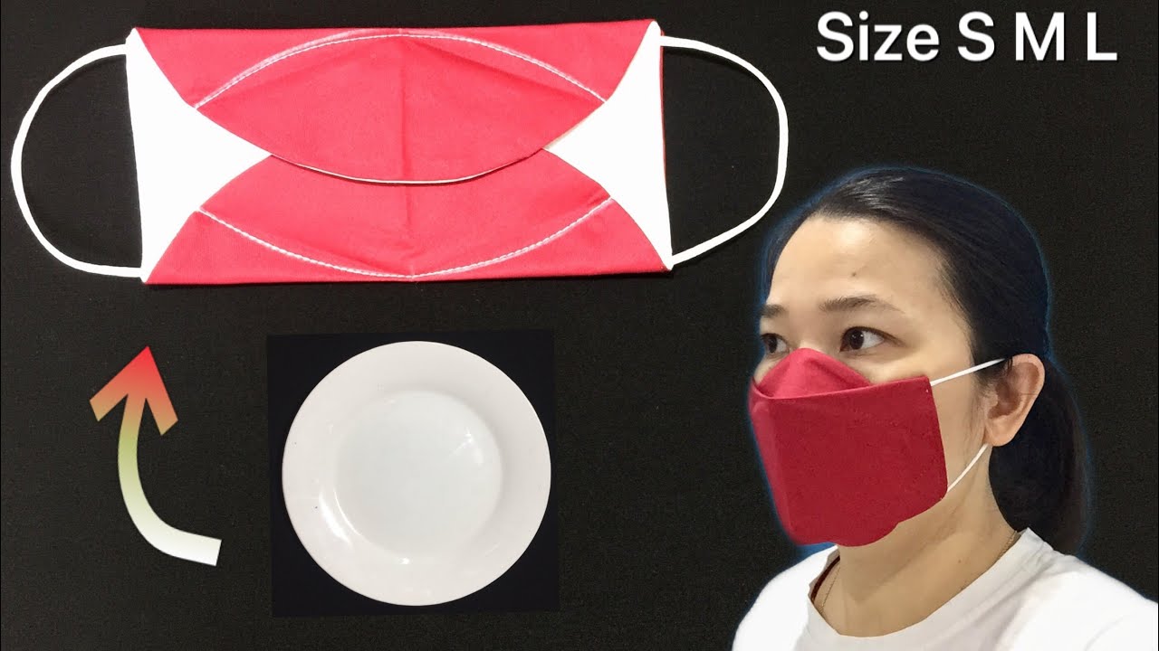 Новая версия - НЕТ ТУМАНА НА ОЧКАХ - DIY Простое учебное пособие по шитью 3D-маски для лица из ткани