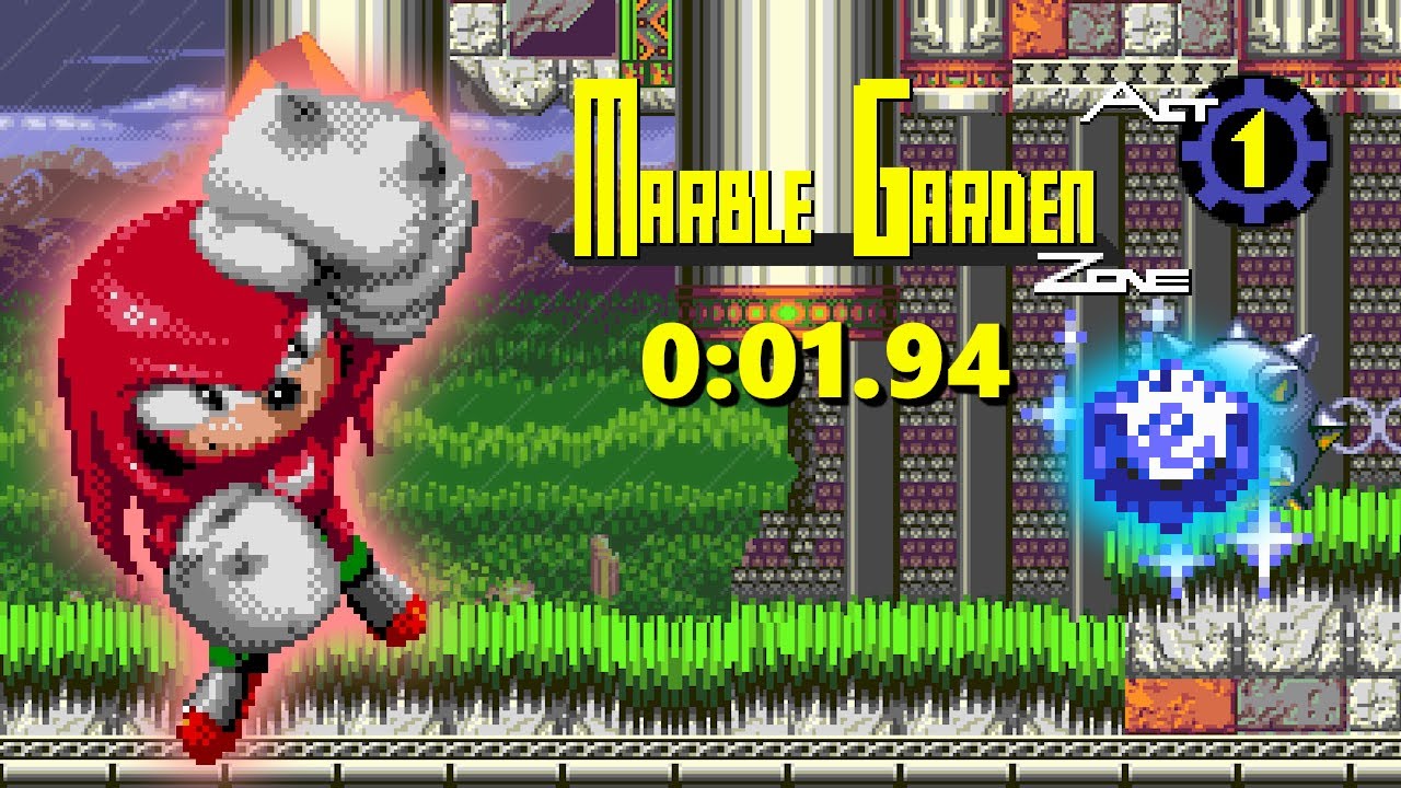 Sonic 3 A.I.R.: D.A. Garden Edition - Time Stone Trials | Marble Garden 1 - 0:01.94 (Knuckles)