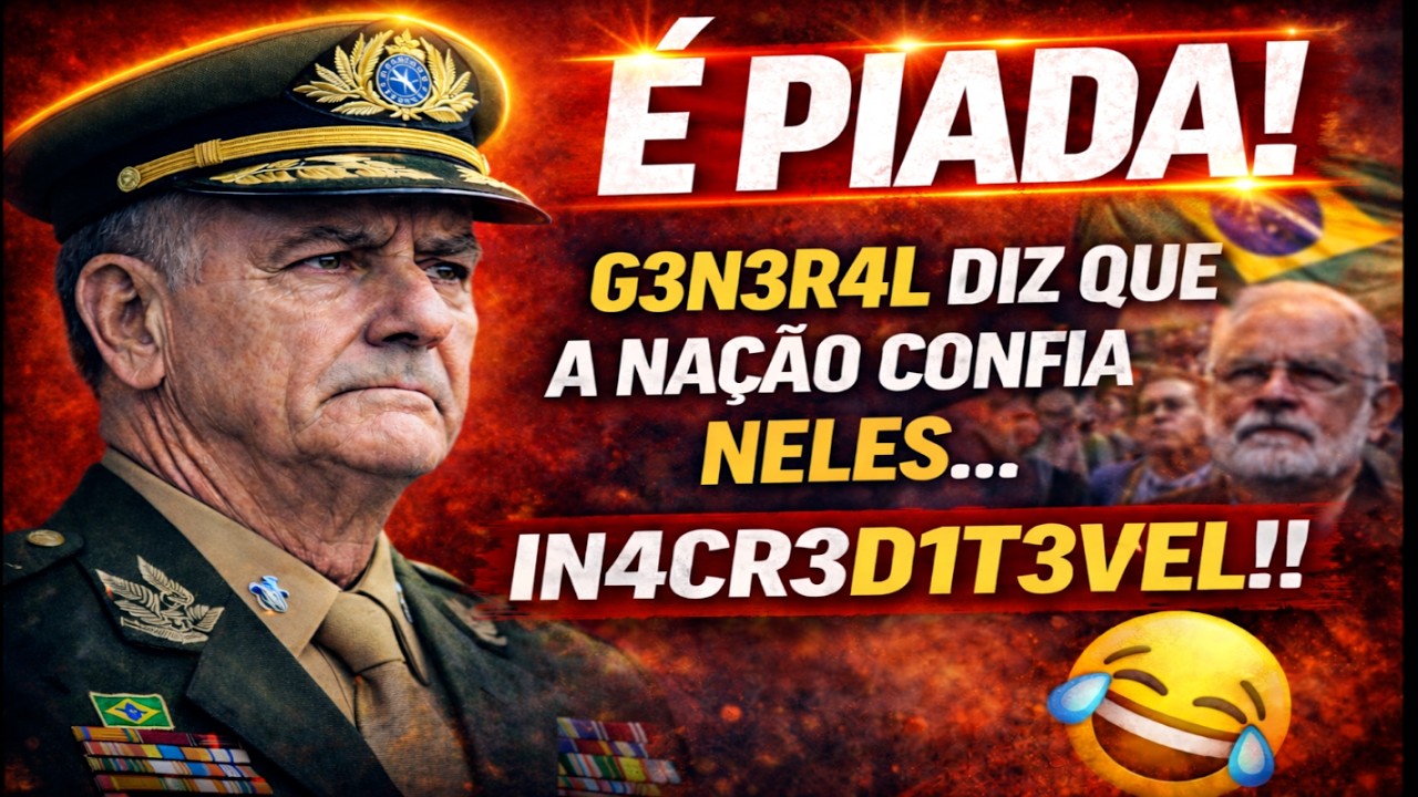 É PIADA! G3N3R4L DIZ QUE A NAÇÃO CONFIA NELES...IN4CR3D1T3VEL!!