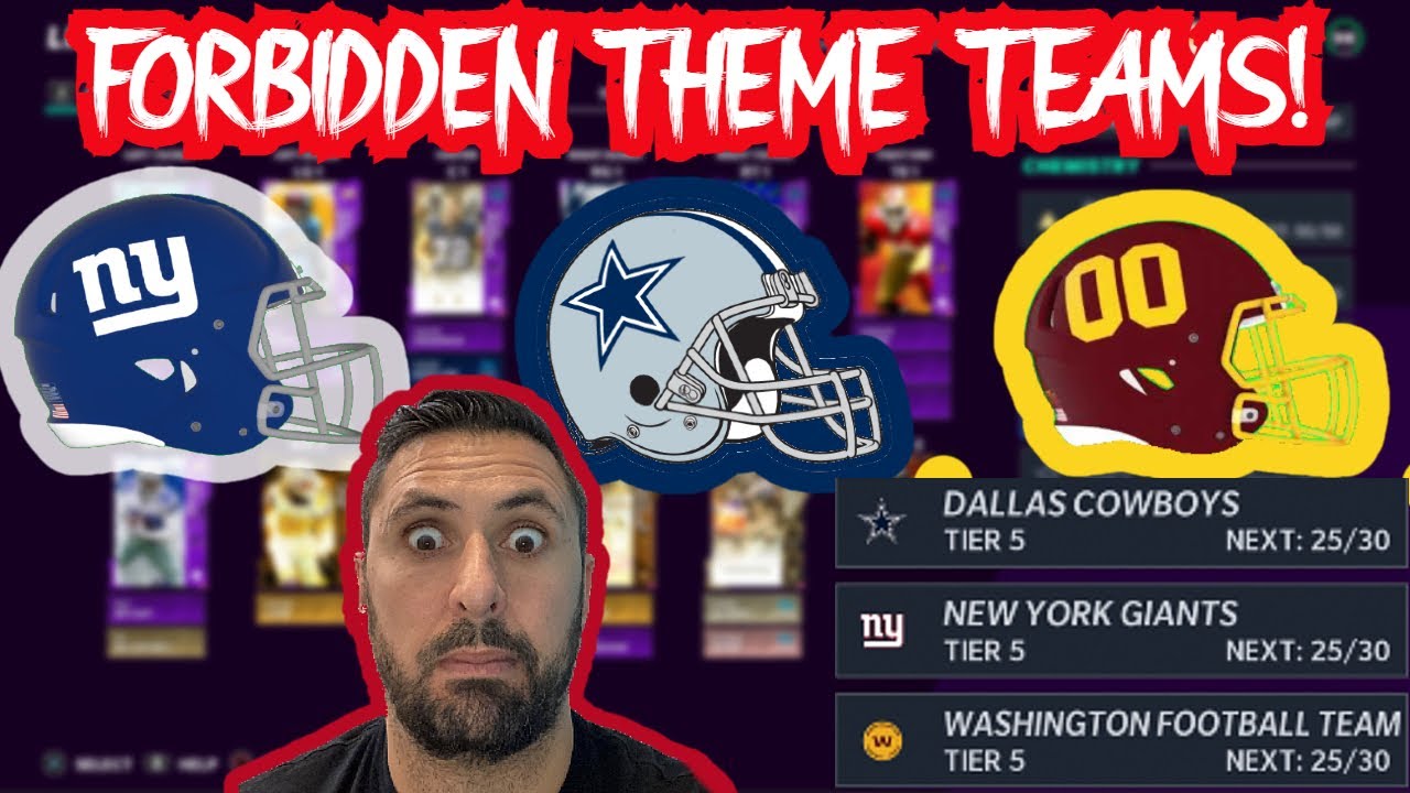 FORBIDDEN THEME TEAM! WASHINGTON-NY GIANTS-DALLAS