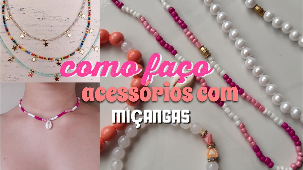 fazendo acessórios com miçangas (aesthetic) ⚡- KARINE FONSECA