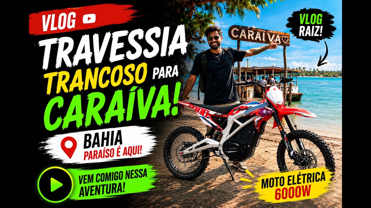 De Trancoso a Caraíva de Moto Elétrica 6.000W Paraiso Bahiano