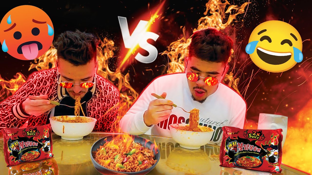 FIRST TRY❗ Most Korean Fire Noodles CHALLENGE🔥اقوى تحدي بالعالم ممزوج بالمتعة