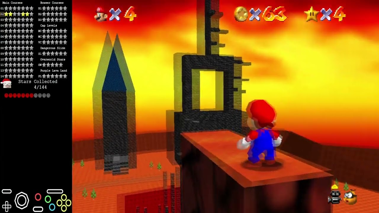 Super Mario 64 The Dark Blue Stars Extreme Edition (Savestateless)