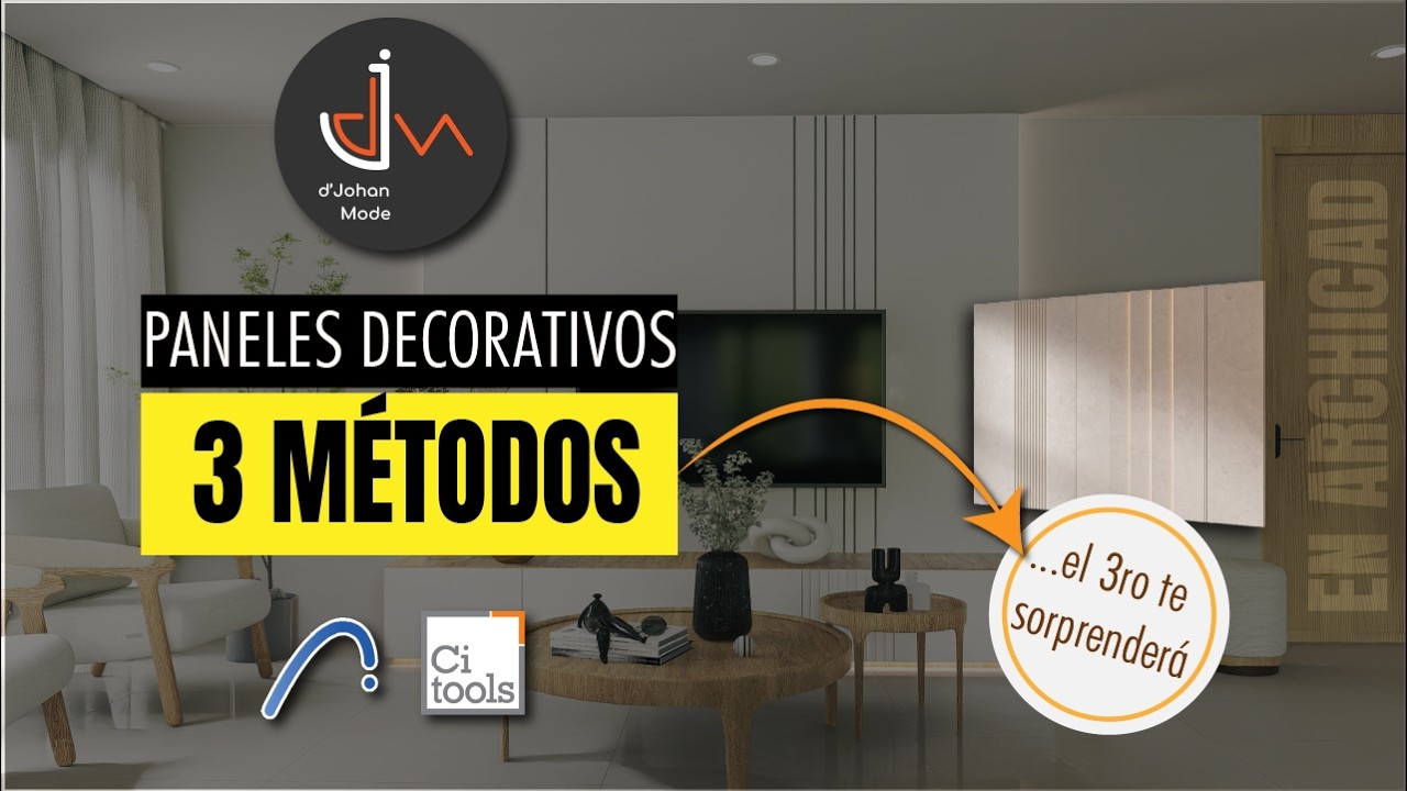 3 Métodos para Paneles Decorativos en Archicad (El Último te Sorprenderá)