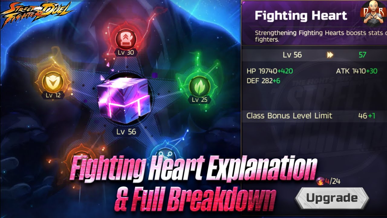 [SF: Duel] - Fighting Heart feature full explained! How to acquire gems and what to level & Why.
