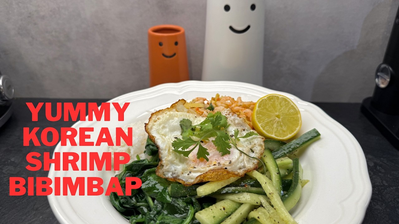 Delicious Korean Shrimp Bibimbap. Easy To Make. Perfect For Lunch/Dinner.