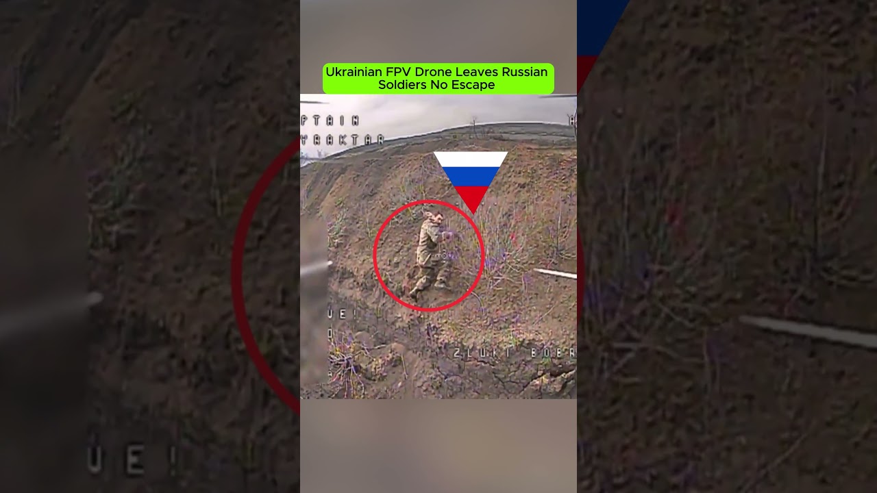Ukrainian FPV Drone Leaves Russian Soldiers No Escape  Ukraine War.