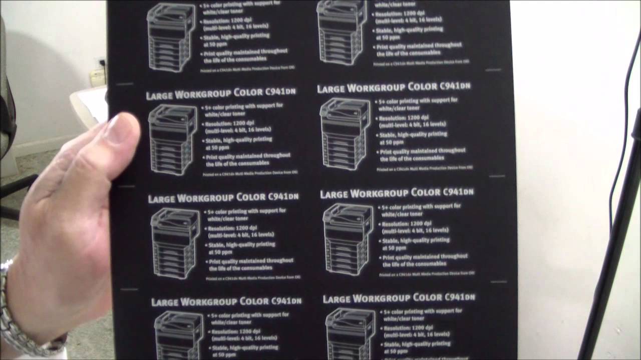 OKI C941dn - 2 Sided Business Card Printed onto 2 Color Card Stock