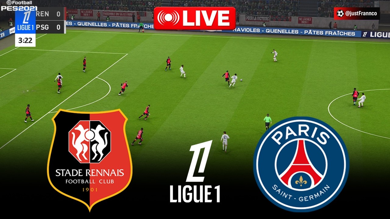 🔴LIVE : Rennes vs PSG - Ligue 1 2026 | Pes 21 Simulation Gameplay