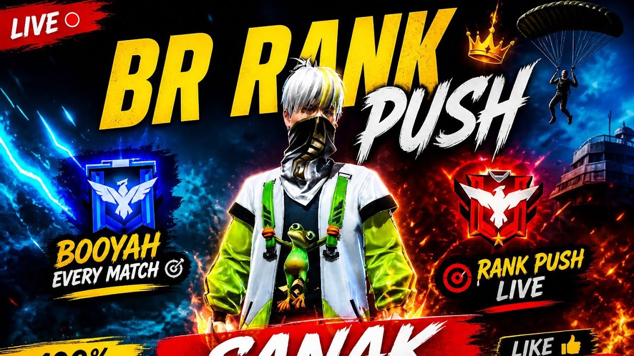 FREE FIRE MAX LIVE | BR RANK PUSH | CUSTOM ROOM | BOOYAH GOAL