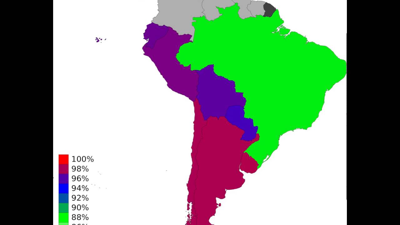 South America - Youth Literacy Rate, Population 15-24 Years, Male - Timelapse