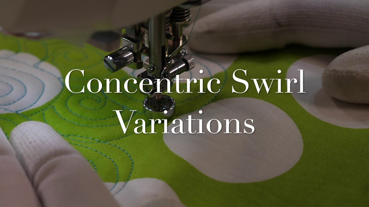 Machine Quilting Custom Concentric Swirls: Free-Motion Challenge Quilting Along Week 2