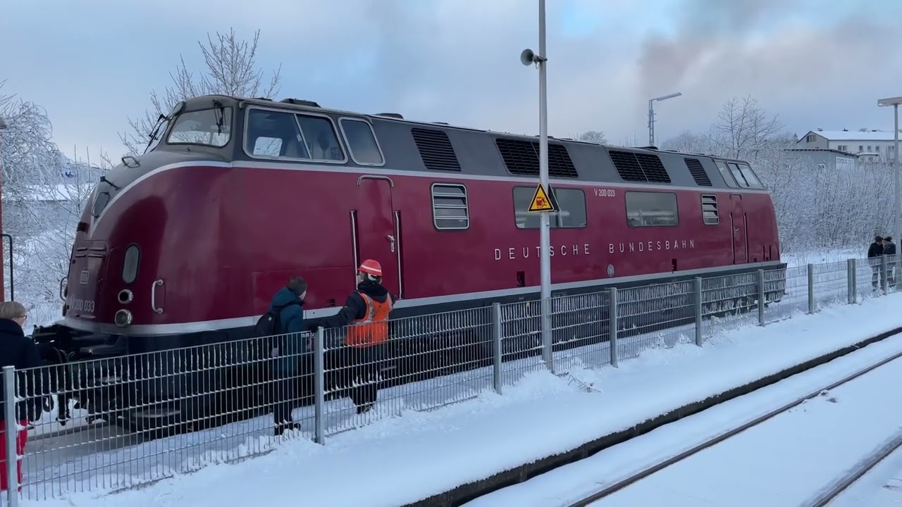 DB V200 Bahnhof Winterberg. Lauf im Stand. Video 1 von 2.