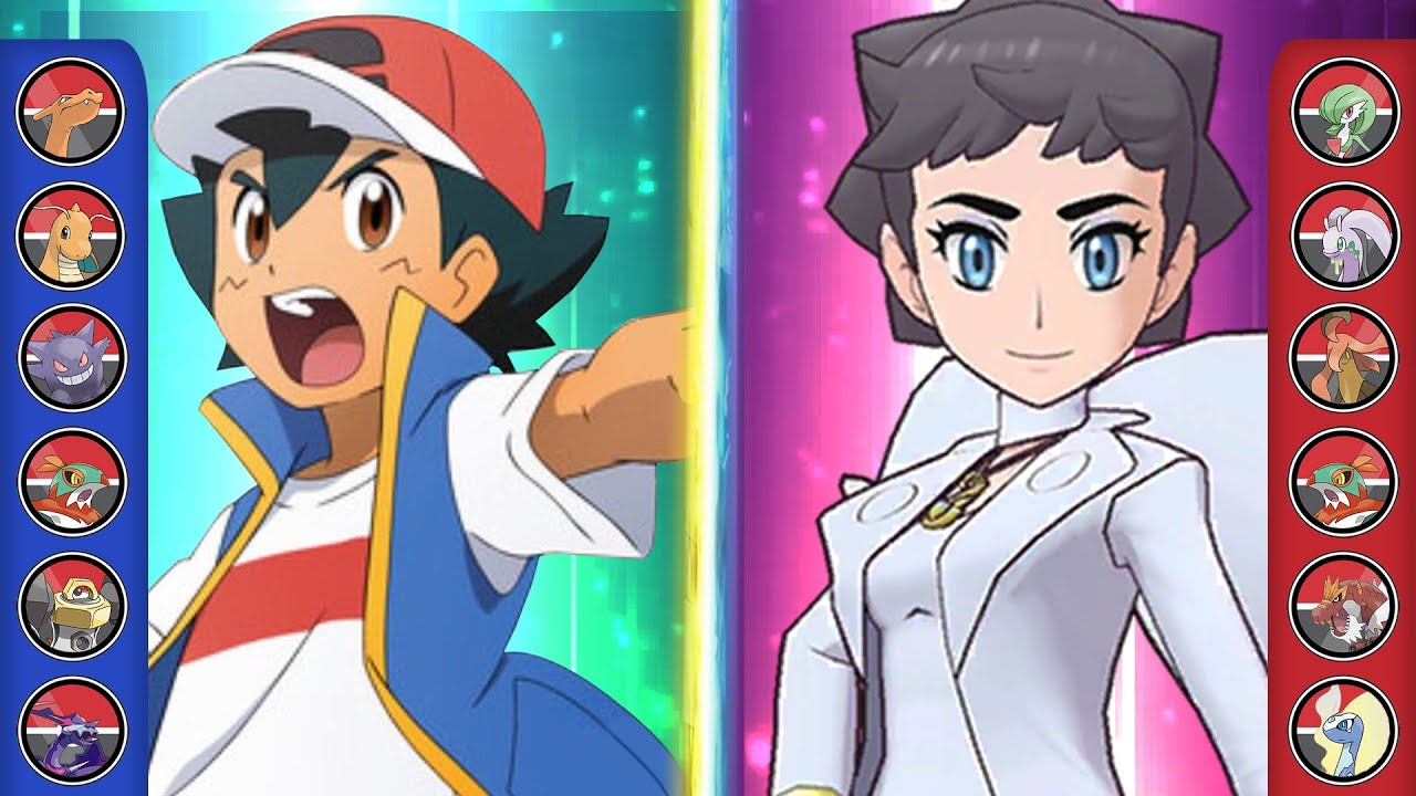 Pokemon Battle Crossover: Ash Vs Diantha (Anime Vs Game)
