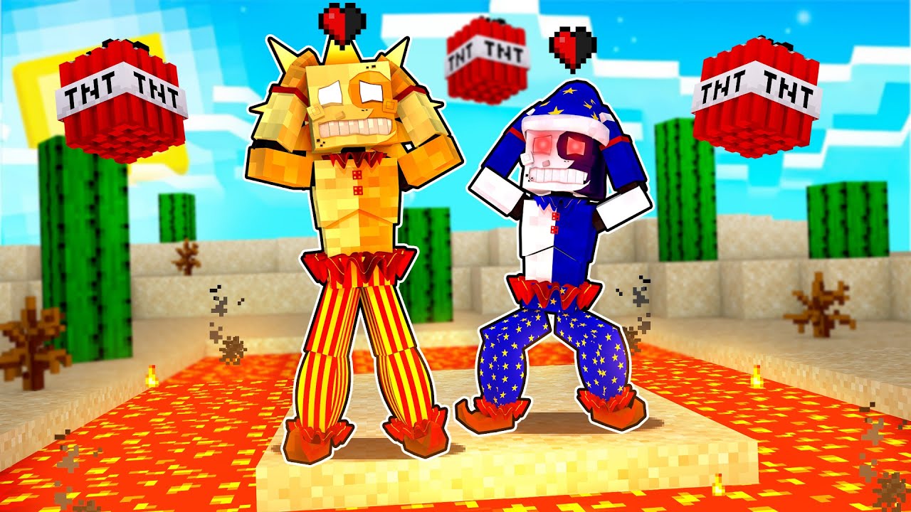 Minecraft BUT we have HALF A HEART with Sun and Moon