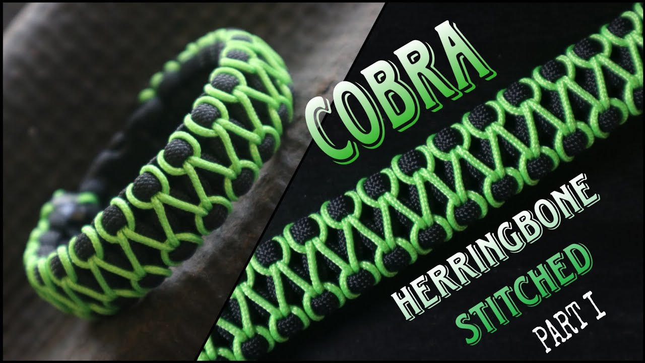 [PART 1] HOW TO MAKE COBRA KNOT WITH HERRINGBONE STITCHED PARACORD BRACELET, EASY PARACORD TUTORIAL