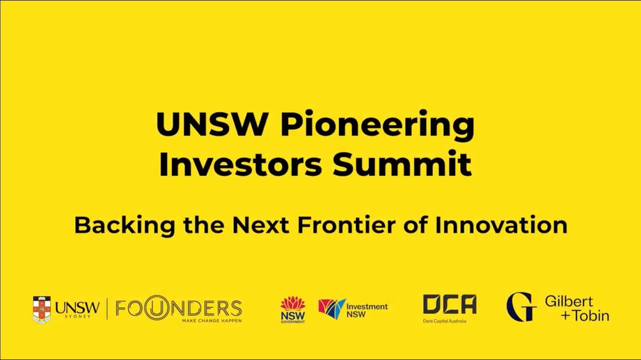 UNSW Founders Pioneering Investors Summit 2025