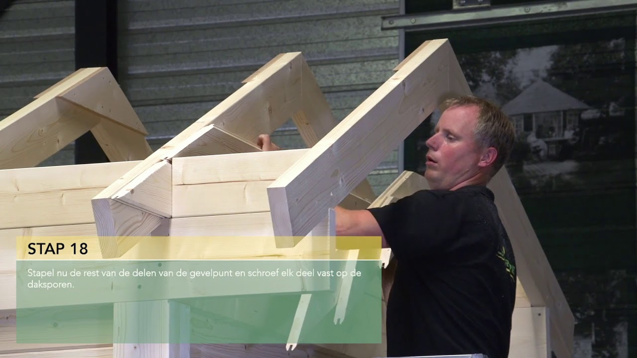 Montage zadeldak pro systeem Lugarde tuinhuis | Van Kooten Tuin & Buiten Leven