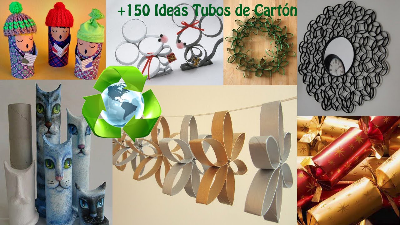Ideas con Tubos de Cartón Reciclados / Recycling Cardboard Tubes Ideas