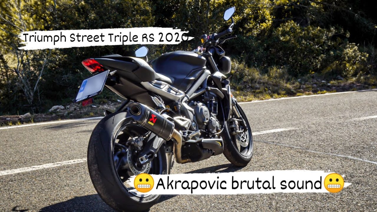 🔥Triumph Street Triple RS 2020 💥 Akrapovic Exhaust Sound | Acceleration, Revs