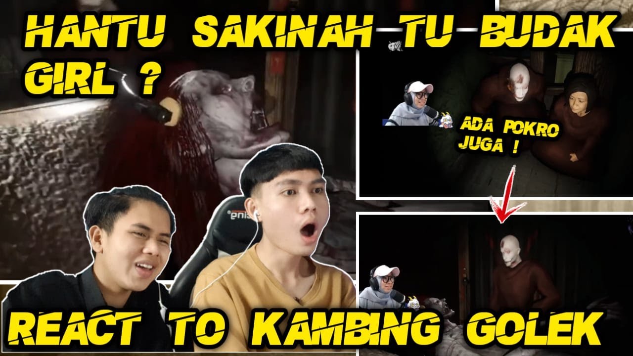 KAMBING GOLEK + POKRO BERSATU MELAWAN HANTU SAKINAH BUDAK GIRL ‼️ Indonesia reaction