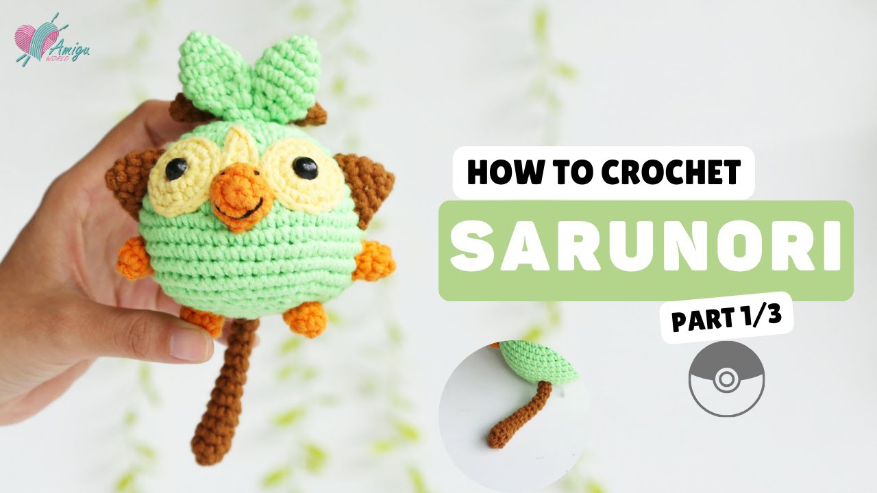 #447 | Amigurumi Sarunori (1/3) | Crochet Pokémon Amigurumi | Free Pattern | Amiguworld