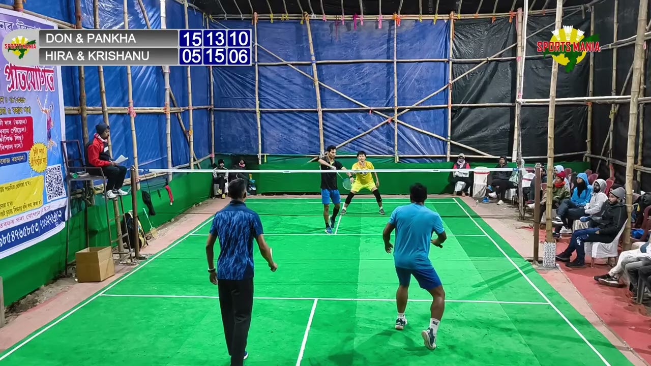 DON & PANKHA VS KRISHANU & HIRA || SET 3 || NAGRIJULI BADMINTON EVENT|| NICE ANGLE