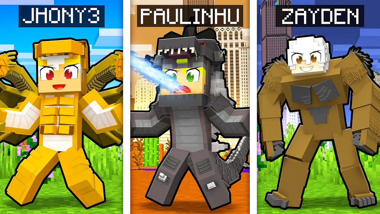 MINECRAFT... MAS TEMOS RAÇAS DIFERENTES 🦍 🐲 🦎