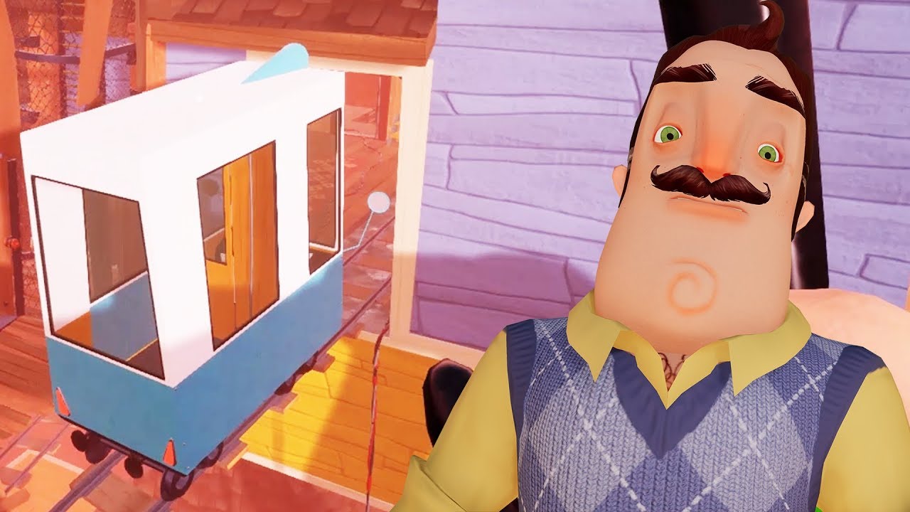 Hello Neighbor - ЗАБАВНОЕ ПРИМЕНЕНИЕ ВАГОНЕТКИ В ПРИВЕТ СОСЕД акт 3