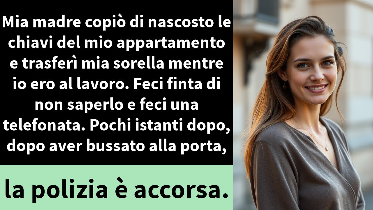 Mia madre copiò di nascosto le chiavi del mio appartamento e trasferì mia sorella mentre io ero al