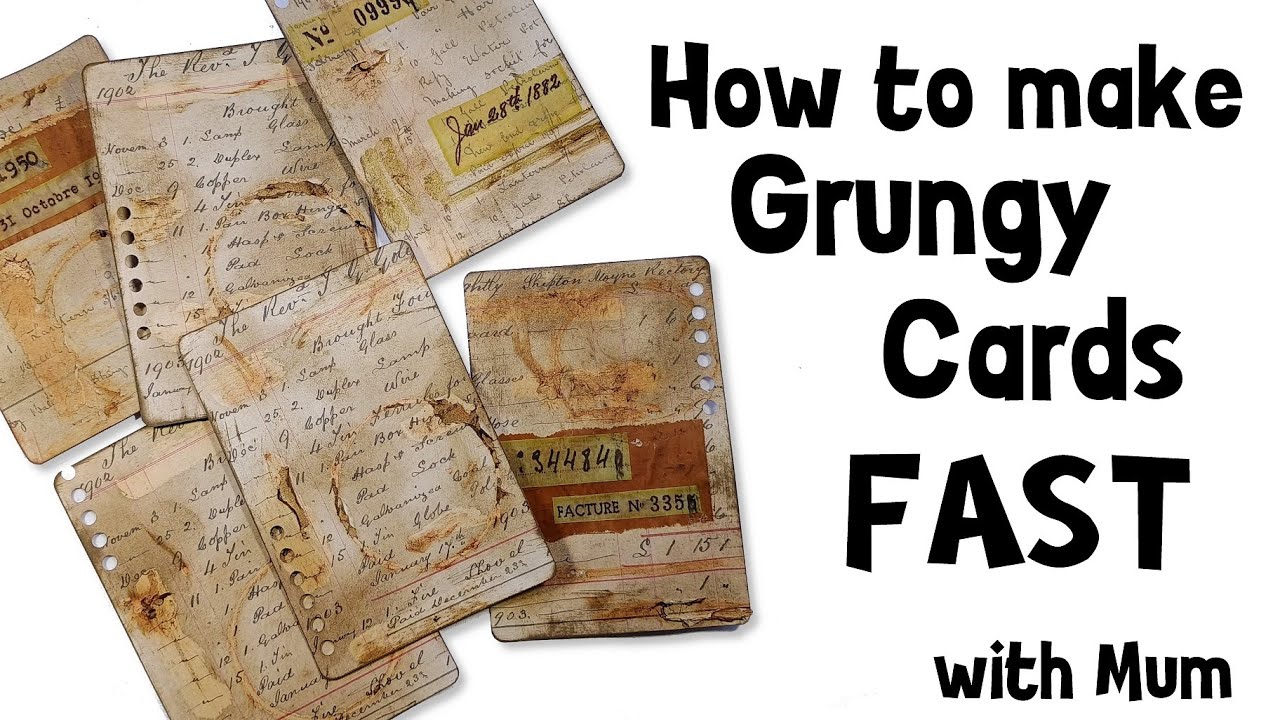 How to make Grungy Cards FAST with Mum