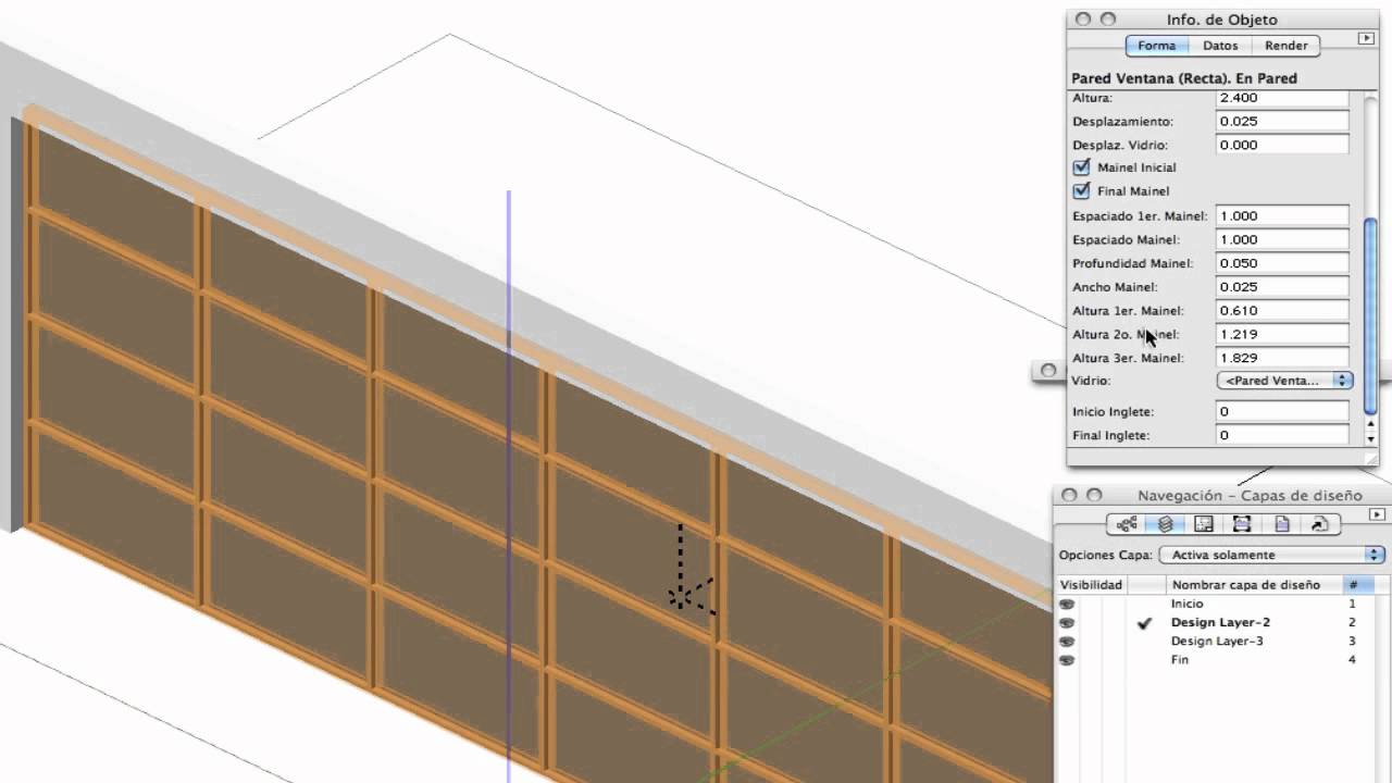 RV - 039 - Usando la Pared Ventana en Vectorworks