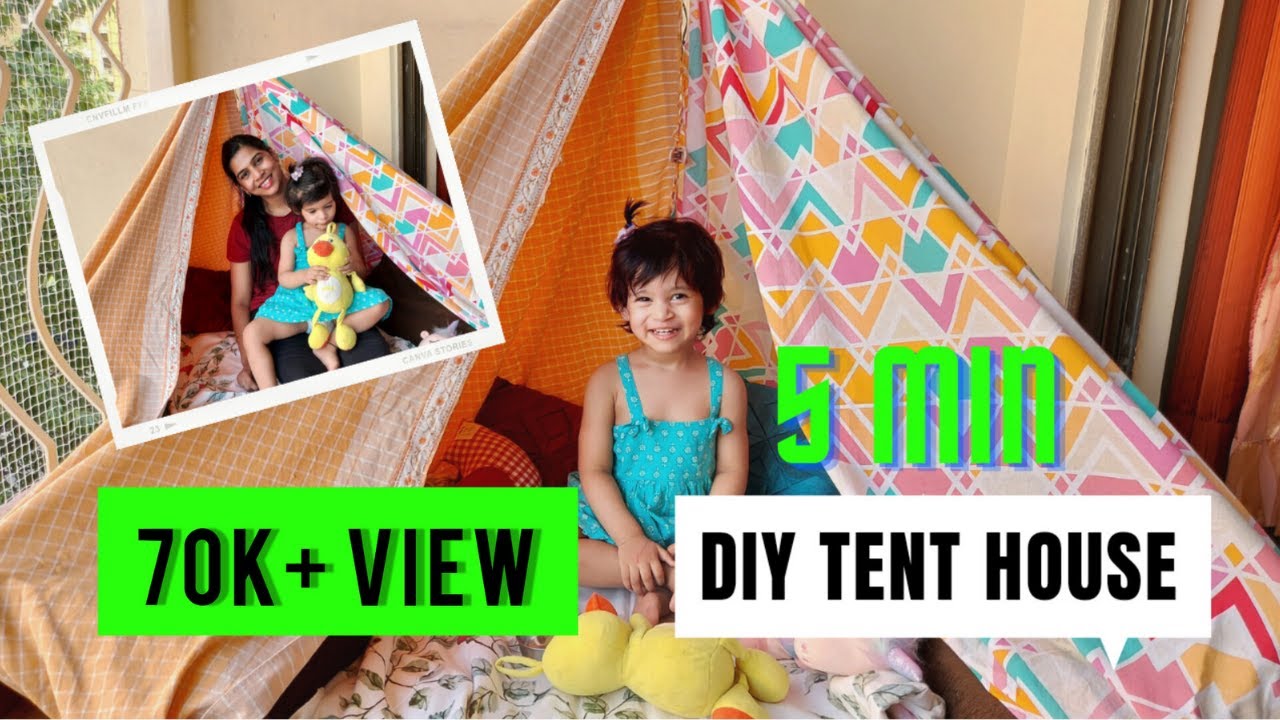 DIY Kids Tent House | Zero Cost Kids Tent | Teepee