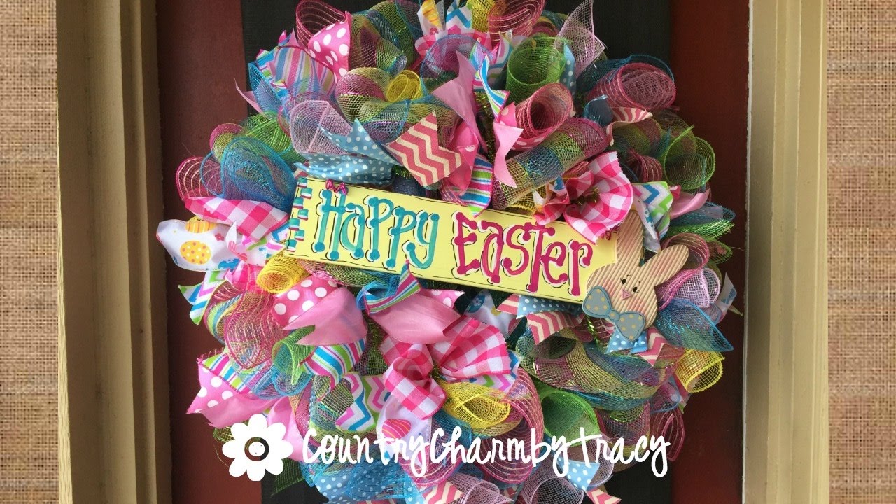 Easter Wreath with a Whole Lotta Ribbon!!