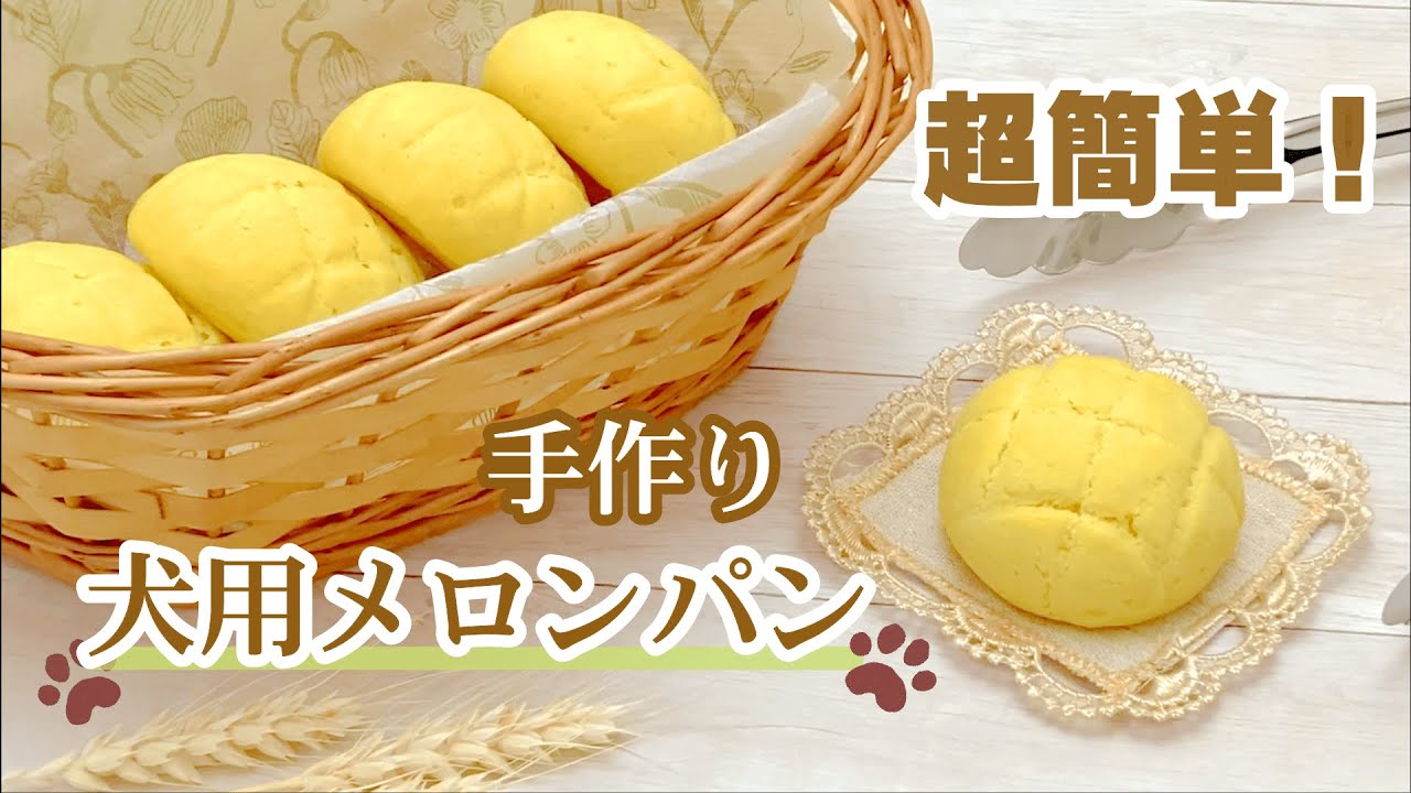 発酵不要・超簡単！『手作り犬用メロンパン』―飼い主さんも食べられるパン生地レシピ―