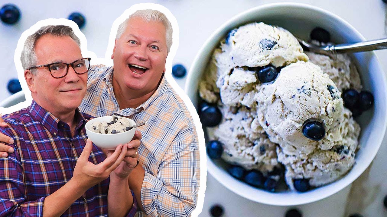 HOMEMADE Blueberry Ice Cream