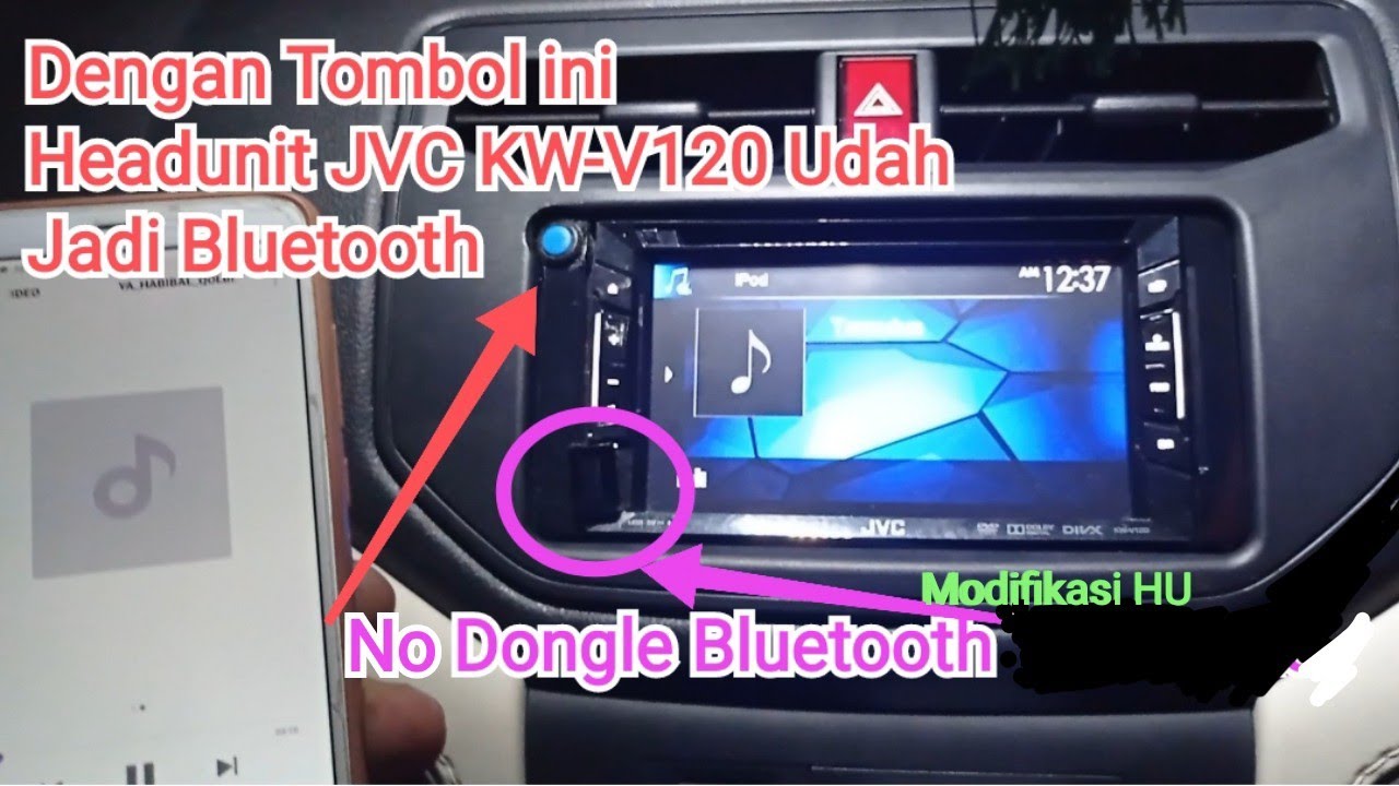 Pasang Bluetooth di Headunit Mobil all new Terios JVC KW-V120 dan ini bisa buat mobil lain