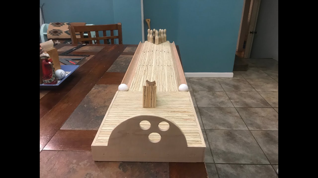 How I Made this Table Top Bowling Game with Simple Woodworking Tools. 
