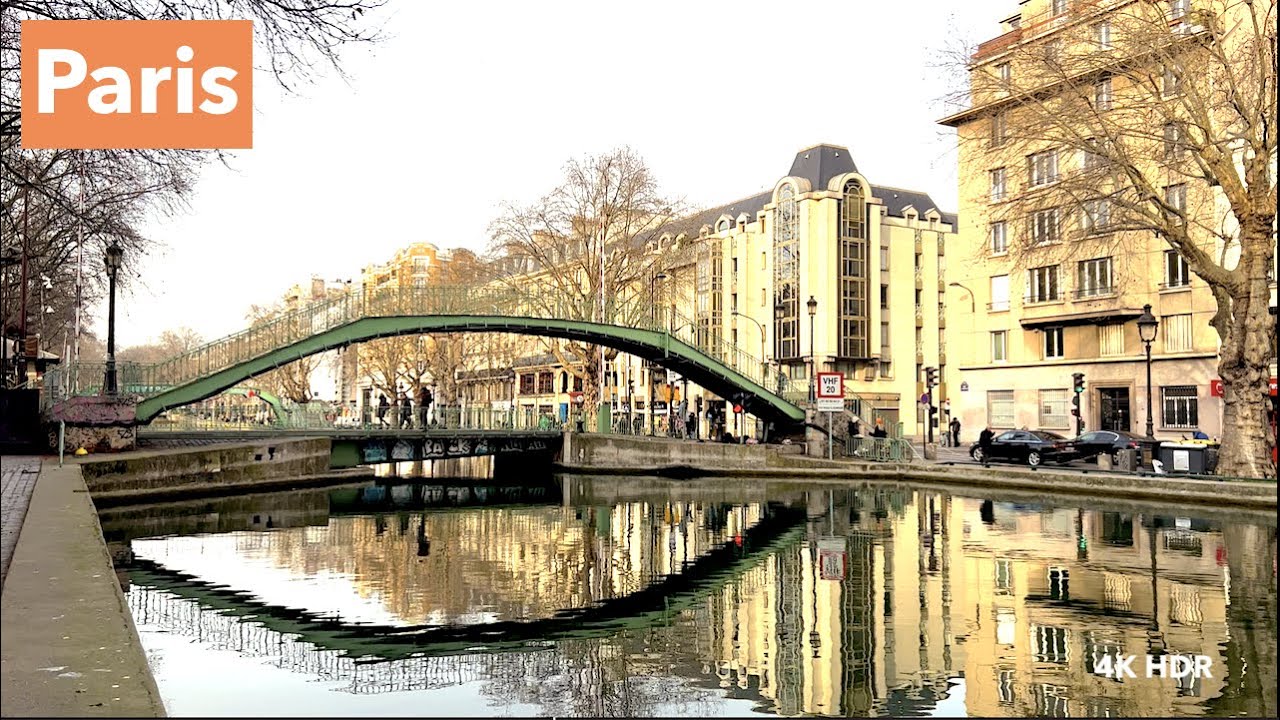 Paris France, HDR walking - Place de la République, Canal Saint Martin - February 9, 2023