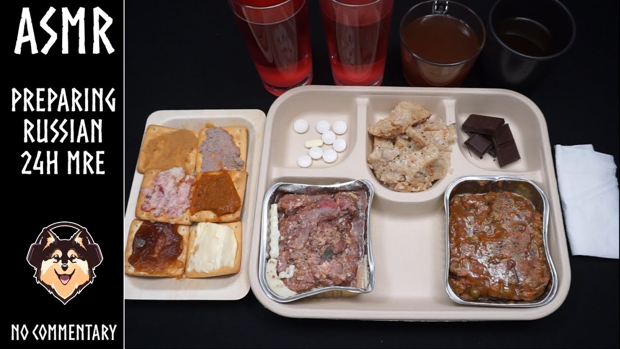 ASMR - Preparing a 24H Russian MRE ( No commentary )