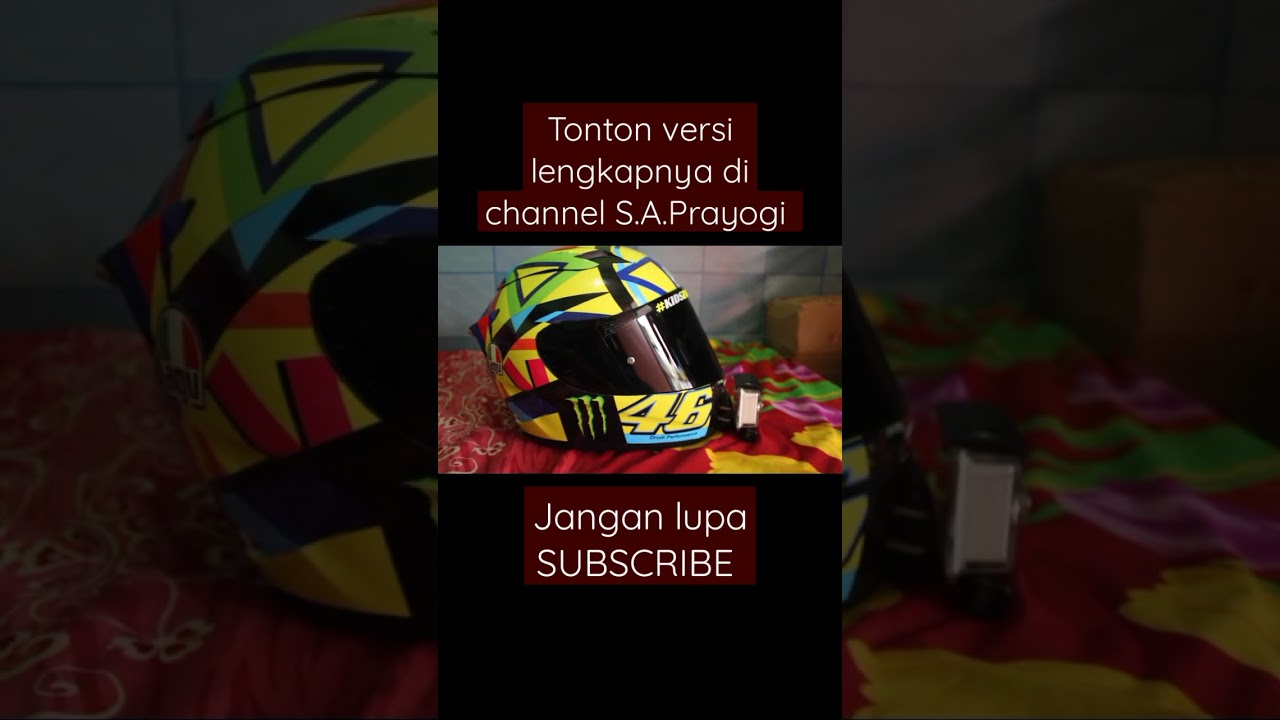 Helm Ala ala AGV Pista basic helm murah ganteng Kyt RC 7 Seven. Modif helm ganti Visor flat dark