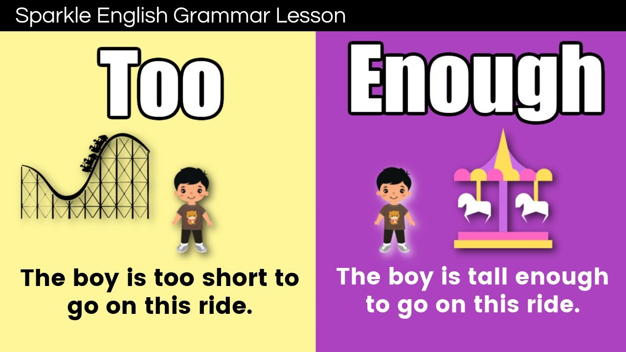 Использование Too или Enough | Английская грамматика для начинающих